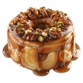 3D Rendering of a Walnuts Cake on Transparent Background - Ai Generated Royalty Free Stock Photo