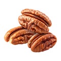 3D Rendering of a Walnuts Transparent Background - Ai Generated Royalty Free Stock Photo