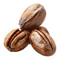 3D Rendering of a Walnuts Transparent Background - Ai Generated Royalty Free Stock Photo