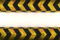 3d rendering of warning hazard grunge pattern in yellow and black color covered by moss Royalty Free Stock Photo