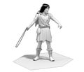 Warrior character, 3D rendering, illustration