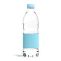 3D rendering water bottle with blank label