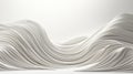 A 3D rendering of a wave-like structure composed of white lines. Royalty Free Stock Photo