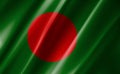 3D rendering of the waving flag Bangladesh