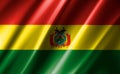 3D rendering of the waving flag Bolivia Royalty Free Stock Photo