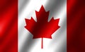 3D rendering of the waving flag Canada