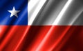 3D rendering of the waving flag Chile