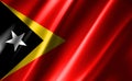 3D rendering of the waving flag East Timor