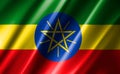 3D rendering of the waving flag Ethiopia