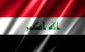 3D rendering of the waving flag Iraq