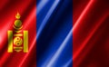 3D rendering of the waving flag Mongolia