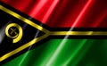 3D rendering of the waving flag Vanuatu