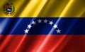 3D rendering of the waving flag Venezuela