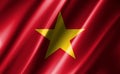 3D rendering of the waving flag Vietnam
