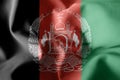 3d rendering waving silk flag of Afghanistan
