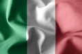 3d rendering waving silk flag of Italy Royalty Free Stock Photo