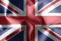 3d rendering waving silk flag of United Kingdom