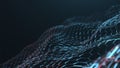 Wavy hexagon shape geometry. For technology, Big data