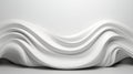 3d rendering of a wavy white wall Royalty Free Stock Photo