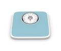 3d rendering of weight scale isolated over white