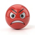3D rendering WhatsApp angry emoji reaction