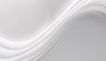 3D rendering of white abstract wavy background with smooth lines. Ai generated Royalty Free Stock Photo