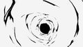 3d rendering of white cartoon tunnel. Computer generated deep hole. Art background