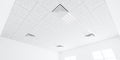 3d rendering of white ceiling inside building Royalty Free Stock Photo