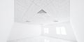 3d rendering of white ceiling inside building Royalty Free Stock Photo