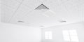 3d rendering of white ceiling inside building Royalty Free Stock Photo
