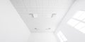 3d rendering of white ceiling inside building Royalty Free Stock Photo