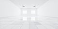 3d rendering of white ceiling inside building Royalty Free Stock Photo