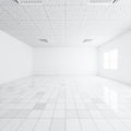 3d rendering of white ceiling inside building Royalty Free Stock Photo