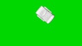 3d rendering of a white chair isolated on green top view Royalty Free Stock Photo