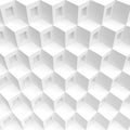 3d Rendering of White Cubes Background. Abstract Futuristic Shape Design Royalty Free Stock Photo