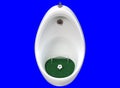 3D rendering a white design ceramic urinals with a soccer ball a