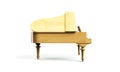 3D rendering of white grand piano Royalty Free Stock Photo