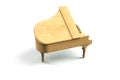 3D rendering of white grand piano Royalty Free Stock Photo