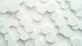 A 3D rendering of a white hexagonal pattern. Royalty Free Stock Photo