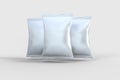 3d rendering, white packing bags with white background