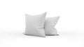 3d rendering of white pillows isolated on a white background