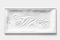 3d rendering of a white wall with a wavy pattern Royalty Free Stock Photo