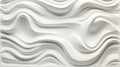 3d rendering of a white wall with wavy shapes Royalty Free Stock Photo