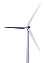 3D Rendering Wind Turbine on White