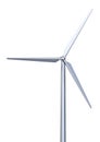 3D Rendering Wind Turbine on White