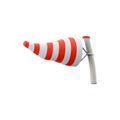 3d rendering windsock icon. 3d render wind direction tool icon. Windsock