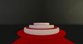 3D rendering of winners podium. Empty winners podium Royalty Free Stock Photo