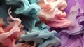 3d rendering Wisps of colorful smoke wavy in the air Royalty Free Stock Photo