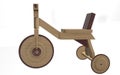 3D rendering wooden children`s tricycle