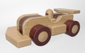 3D rendering wooden toy racing sports car